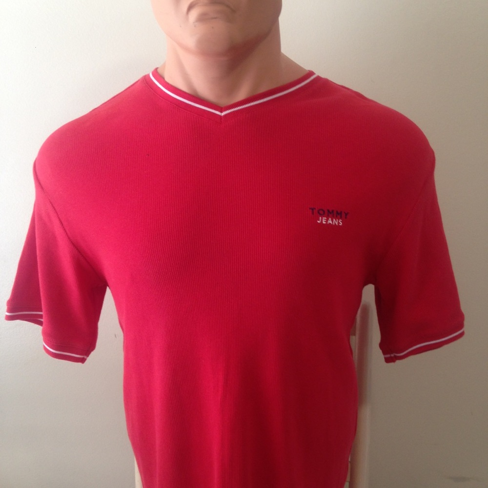 Vintage 90's red Tommy Hilfiger shirt XXL